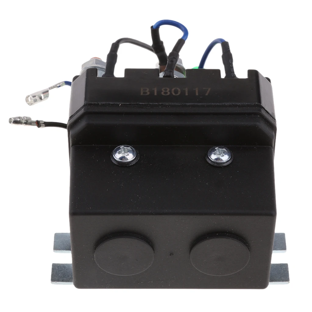 

12V ATV Solenoid Relay Contactor Black Plastic Copper DC Switch for Winch Motor Replacement Parts