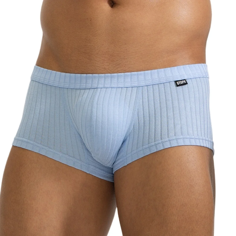 Men's Boxer Briefs Thread Stretch Bulge Pouch Underwear Sports Breathable Knickers Fashion Soft Bikini Summer Swim Shorts