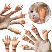 Elastic Rubber Simulation Finger Prank Toy Teasing Cat Massage Finger Model Funny Gesture Decompression Pet Interactive Toy