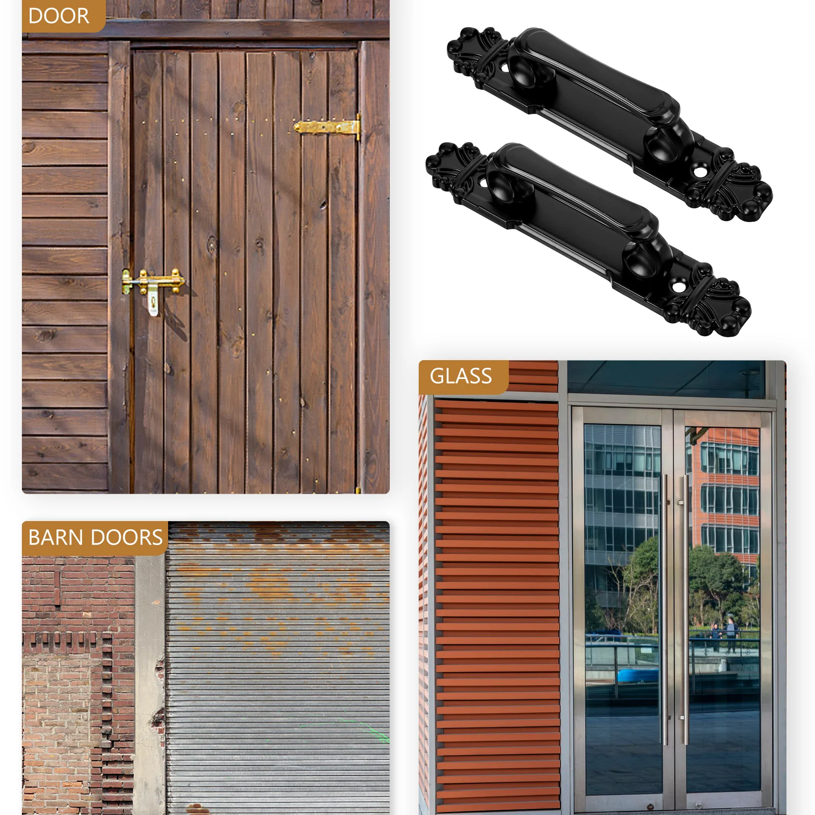 2 buah gagang pintu gudang tarikan geser permukaan dipasang pegangan lemari aksesoris furnitur logam tembaga