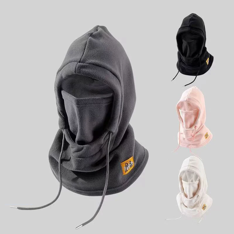 Thickened Warm 4 In 1 Plush Baseball Cap Wearable Blanket Winter Ski Windproof Cap Outdoor Cycling Hooded Neck Warmer Sleeve