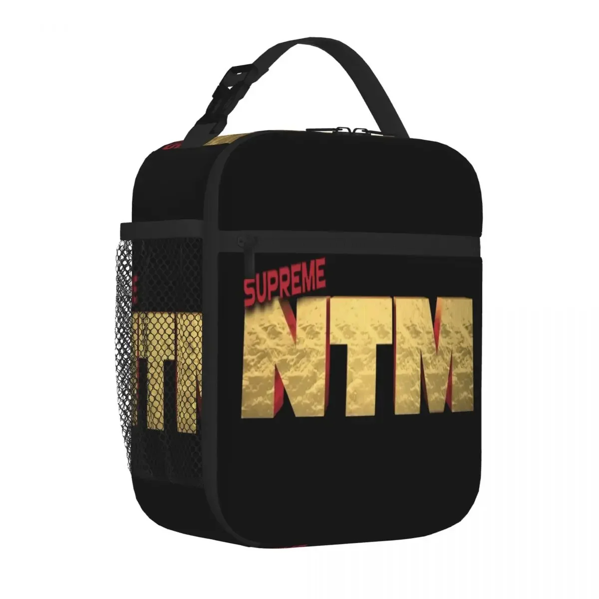 Hot Sale NTM GOLD Weighted Graphic Neoprene Lunch Bag Countryside Trip Carry Lunch Bag