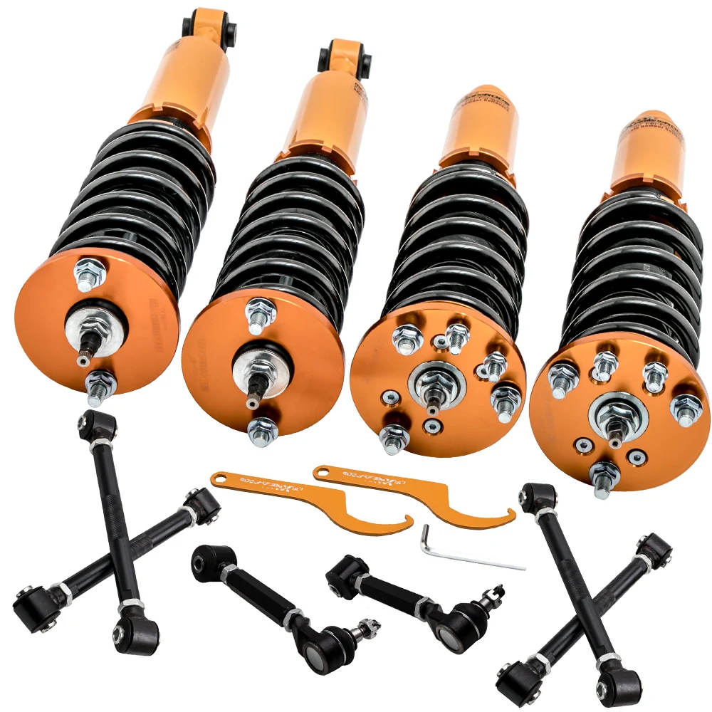 24 Way Damper Coilovers & Rear Camber Arms Kit For Honda Accord 2003-2007