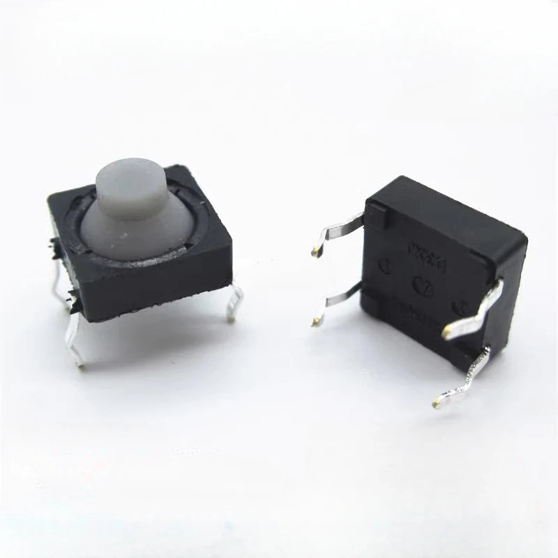 20PCS 8x8x5MM 4 Pins Conductive Silicone Soundless Tactile Tact Push Button Micro Switch Self-reset