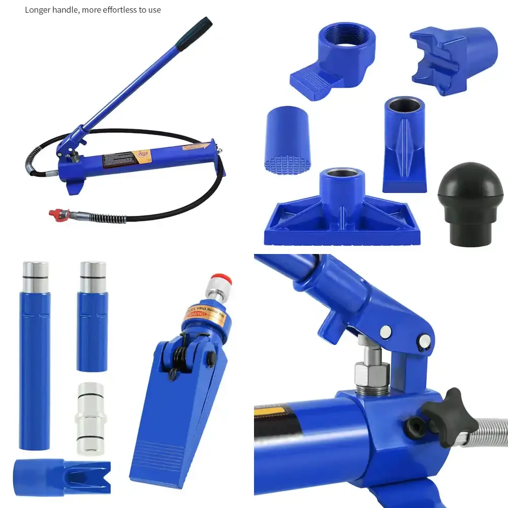 10 Ton Hydraulic Floor Jack Kit Long Handle with Storage Case for Garages Repair Shops