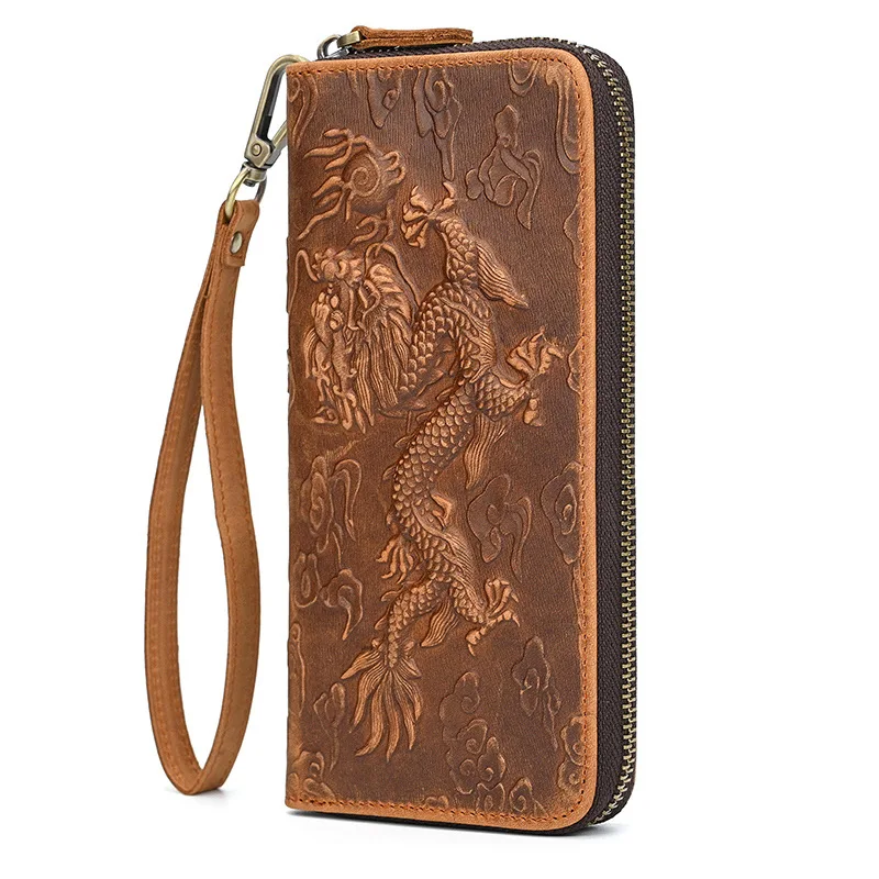 3d-embossed-animal-pattern-genuine-leather-clutch-purse-long-cow-leather-man-wallet-unique-gift-for-boys