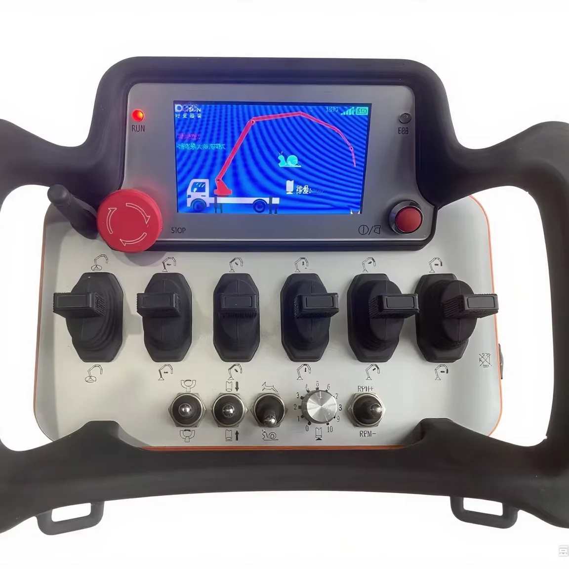 24V Industrial Remote Control For Concrete Pump And Hydraulic Crane Wireless Radio Control With Temperature Mouse Functions
