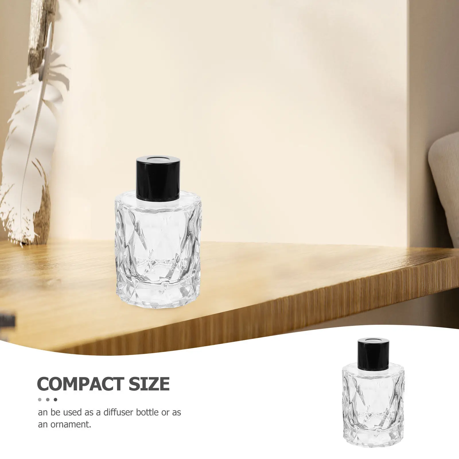 4Pcs Glass Diffuser Bottle Exquisite Fragrance Containers Home Bedroom Living Room Perfume Essential Oil Perfume Diffuser Bottle