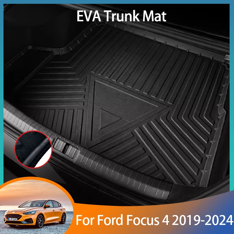 

For Ford Focus 4 MK4 Accessories 2019 2020 2021 2022 2023 Auto Trunk Mat Floor Tray Liner Cargo Boot Carpet Waterproof Anti~slip