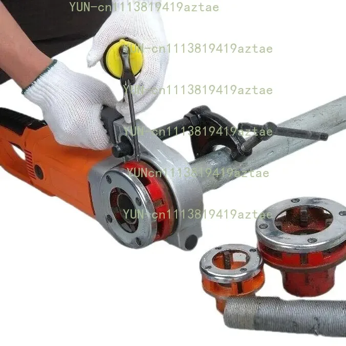 Handheld Portable Electric Pipe Threading Machine, Electric Threader for Galvanized Hinge Pipe Thread Processing