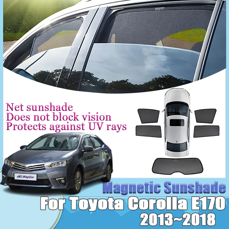 

For Toyota Corolla E170 2013-2018 Anti UV Magnetic Sunshade Windshield Side Window Cover Visor Curtain Sticker Tools Accessories