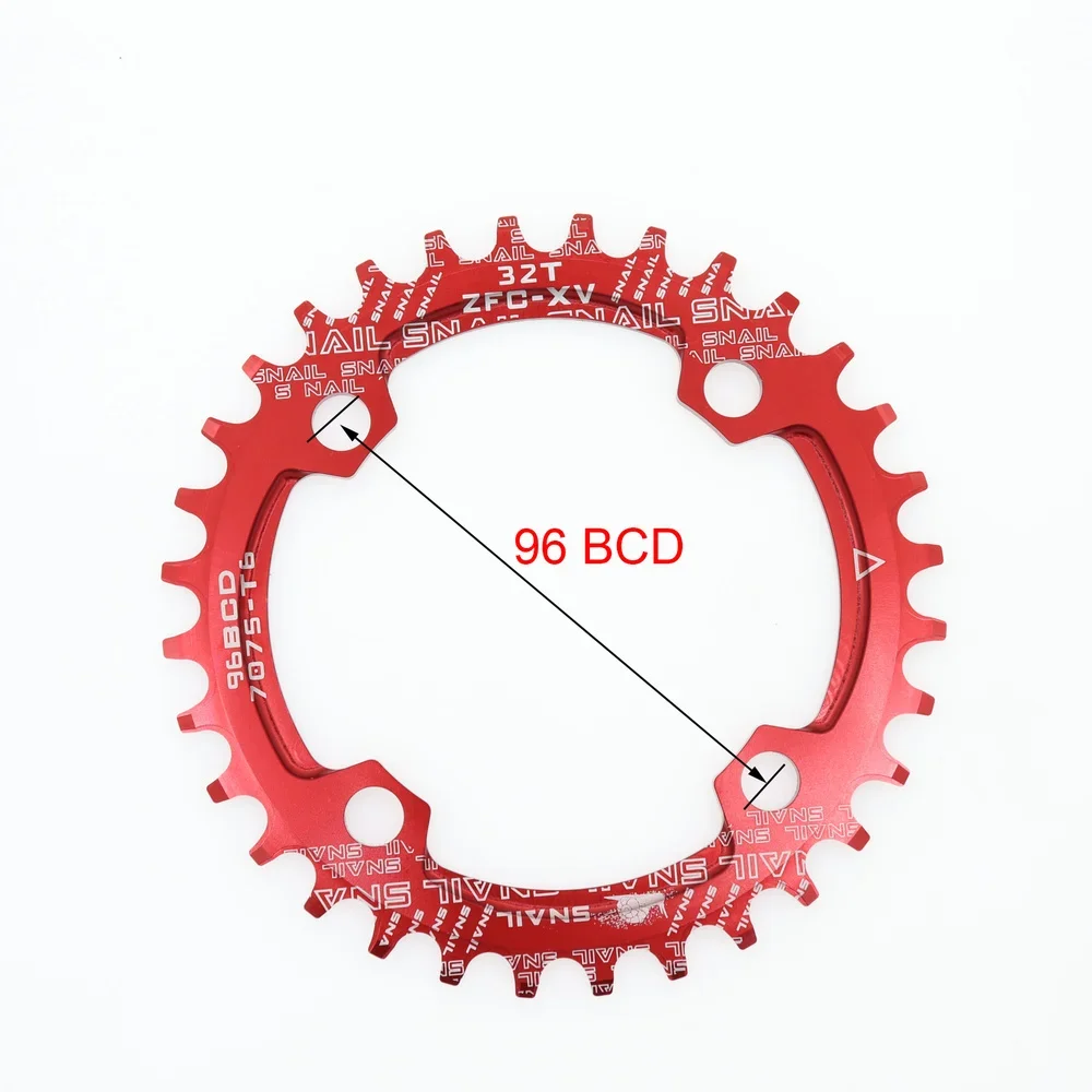 SNAIL Round Crown Bcd 96 32T 34T 36T 38T Chainring Single Crown Mtb for NX  X1 M4000 M4050 Monoplate Mtb Dish