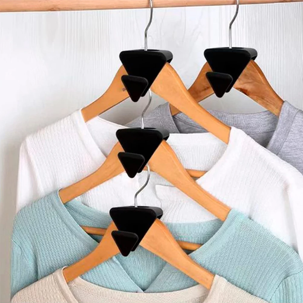 5-20Pcs Space Saving Closet Hanger Triangle Clothes Hanger Connector Hooks Wardrobe Coat Organizer Extendable Hanger Holder