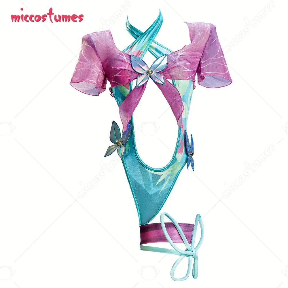 HAIKYUU Rival Girl Game-Inspired Cutout Halter One-Piece Swimsuit Set Women's Anime Bathing Suit