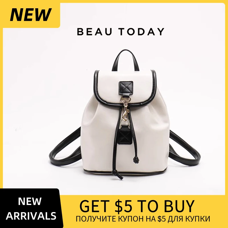 

BEAUTODAY Versatile Bags Large Capacity Metal Buckle Solid Adjustable Simple Light Trend 2023 Women Ladies Backpacks 63010