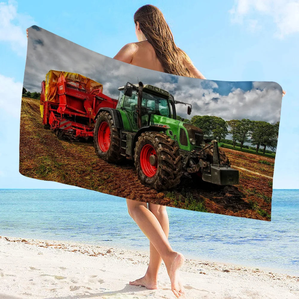 Car Tractor Towel Microfiber Beach Towel Absorbent Quick dry Soft Yoga Swimming Resort Mountain Climbing Towel
