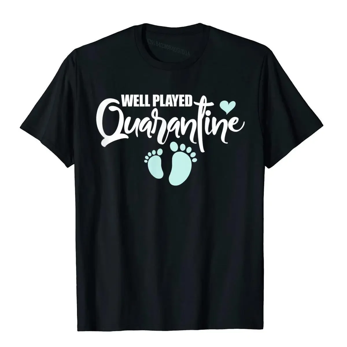 

Quarantine Pregnancy Announcement Funny Mom Dad To Be T-Shirt Leisure Normal T Shirt On Sale Cotton Man T Shirt