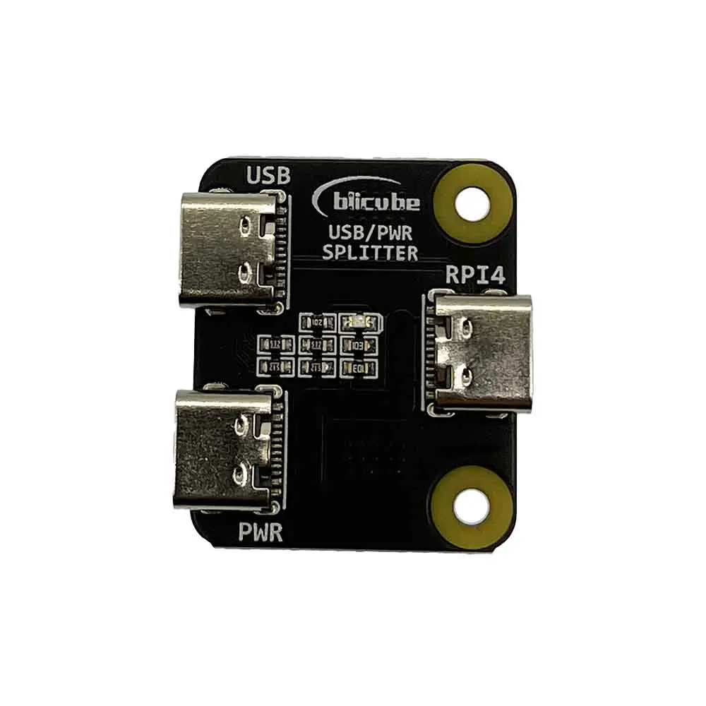 USB Power Splitter for Raspberry Pi HDMI-compatible CSI 1 IN 2 Type-C Power Splitter