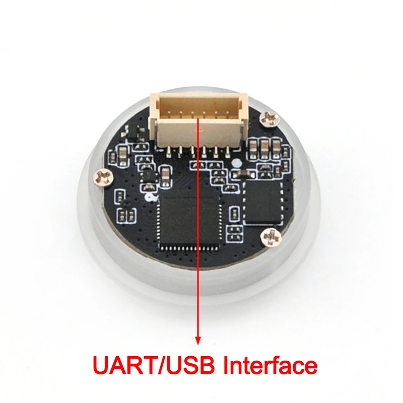 FP001S-White DC3.3V Facial Recognition Module USB UART Single Lens Scanner With Round Indicator Light For Arduino Access System view 4
