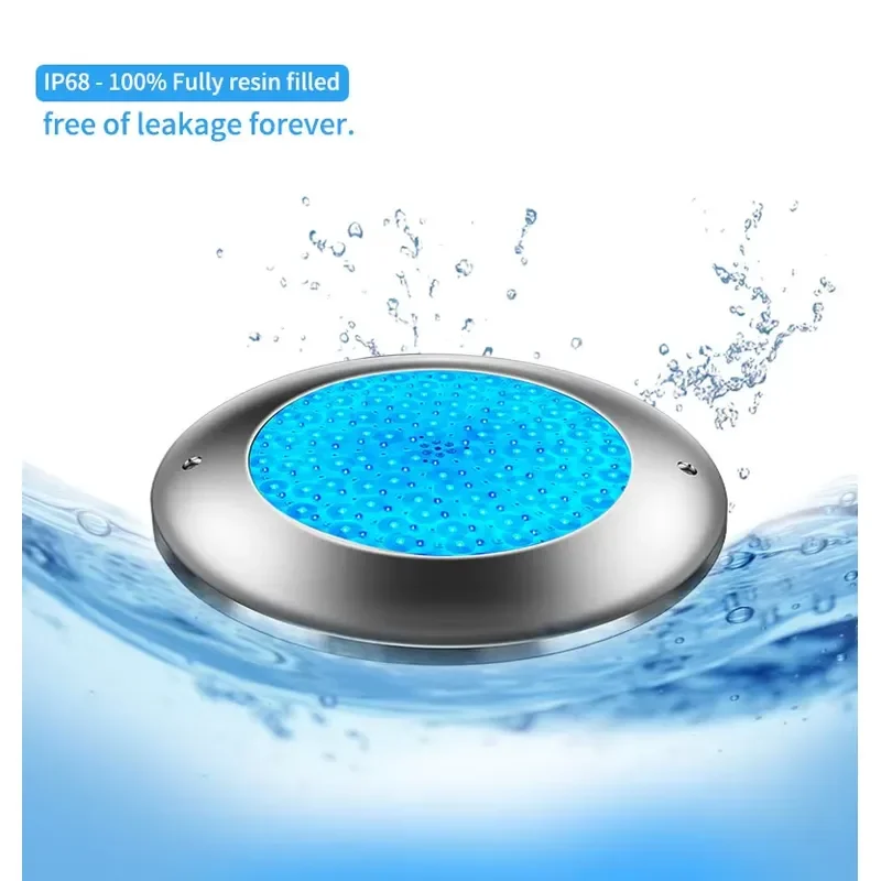 35W RGBW LED Pool Light IP68 Waterproof 12V 24V AC DC Submersible Underwater Lamp 316L Stainless Steel for Swimming Pool