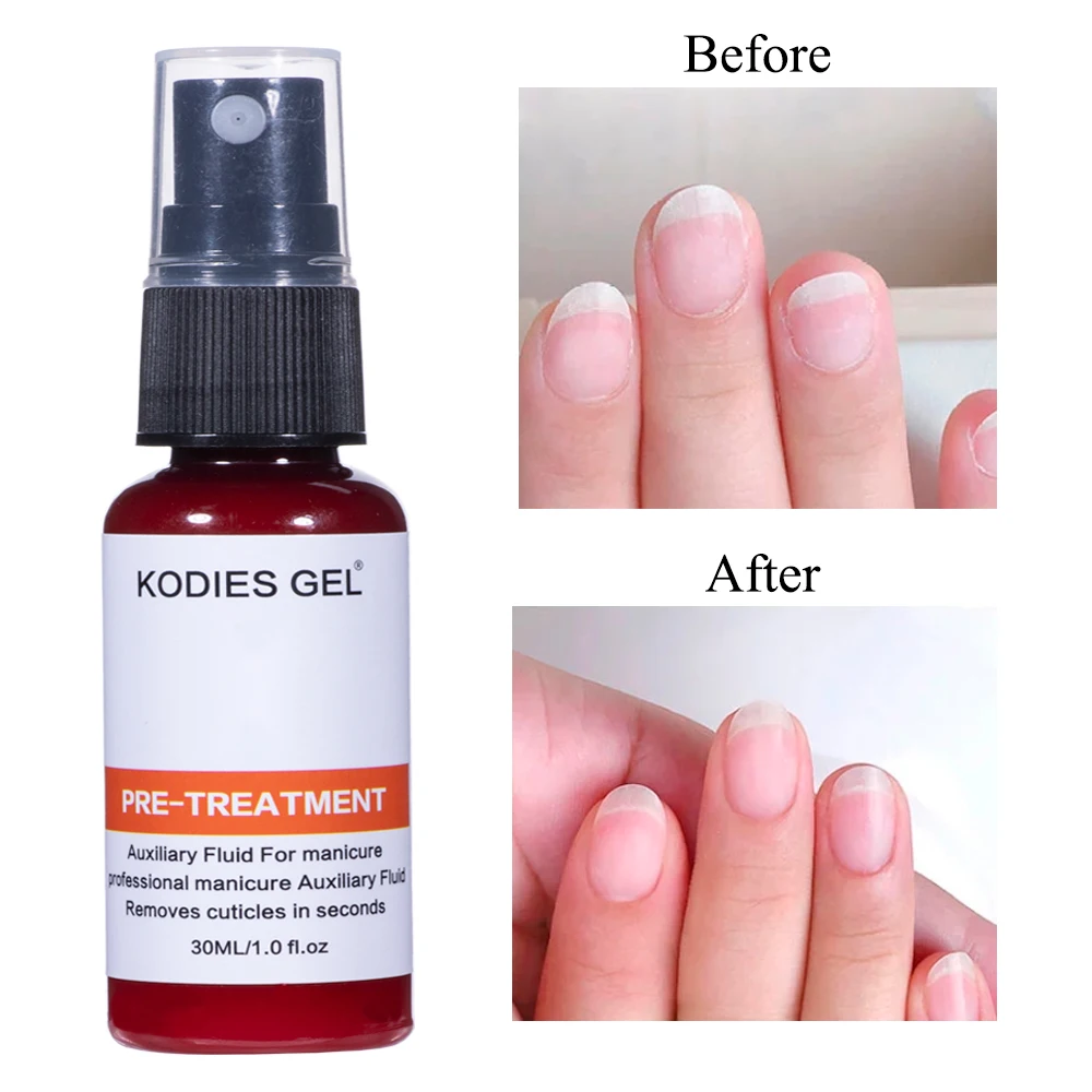 KODIES GEL Nail Cuticle Remover Auxiliary Fluid for Manicure Nail Treatments Oil Care 30ml Softener Liquid for Nails Feet Repair