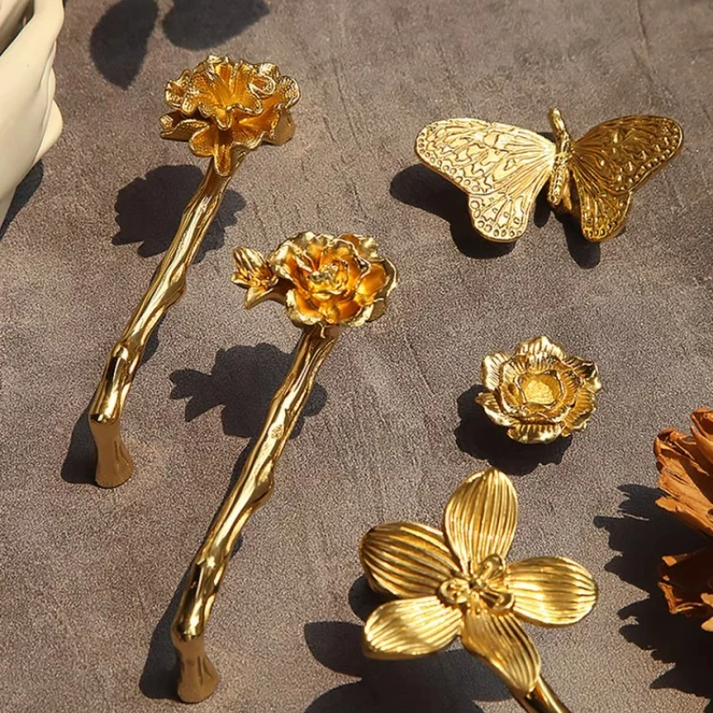 Brass Cabinet Pulls Minimalist Mini Drawer Handles Modern Vintage Wardrobe Hardware Luxury Home Decoration Furniture Hardware