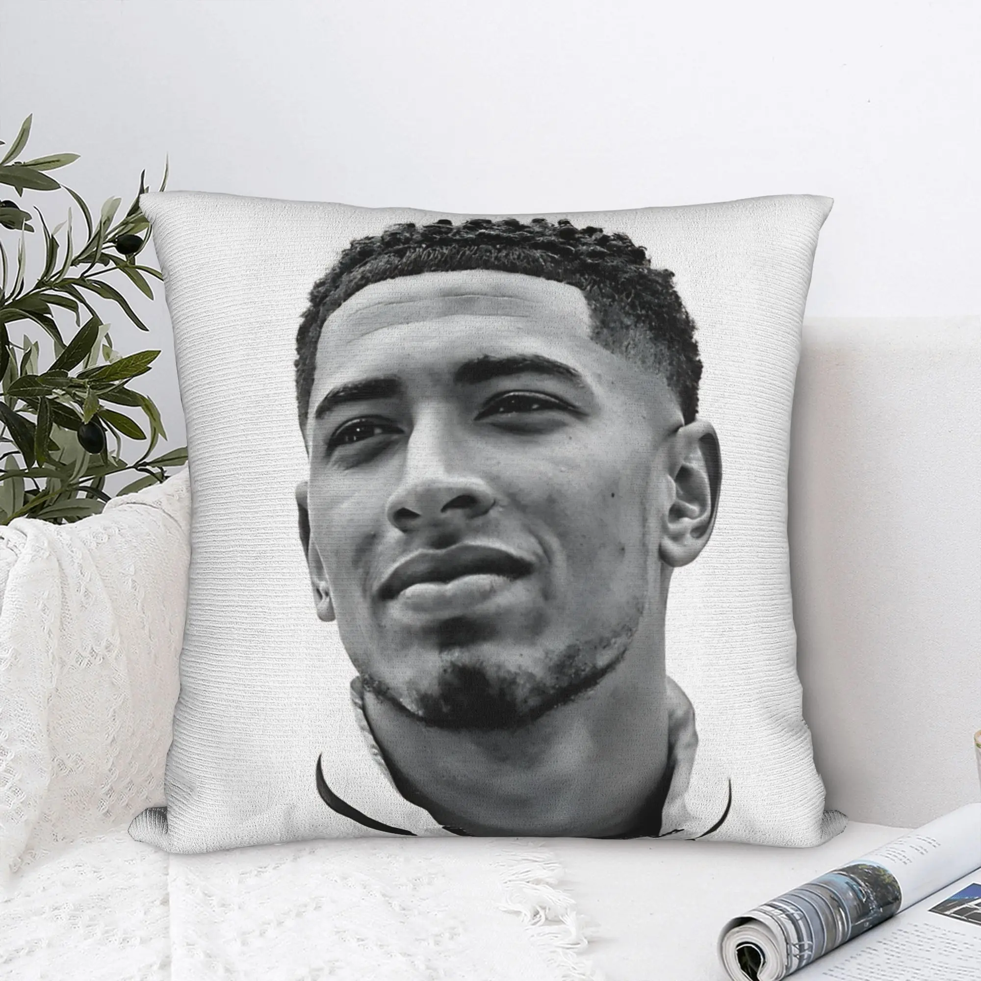 Football J-Jude B-Bellinghams Pillow Cover  Comfy Cushion Cover Vintage Pillow Case For Sofa Home Decor