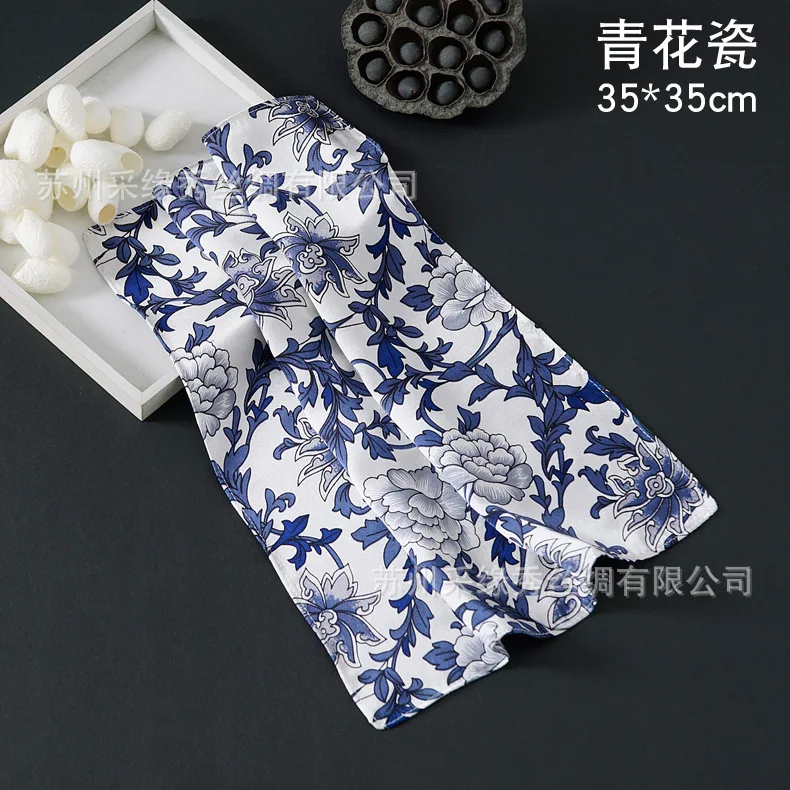35*35cm Men's Business Suits 100% Silk Pocket Square Handkerchiefs for Wedding Flower Hankies Mens Pocket Towel Christmas Gift