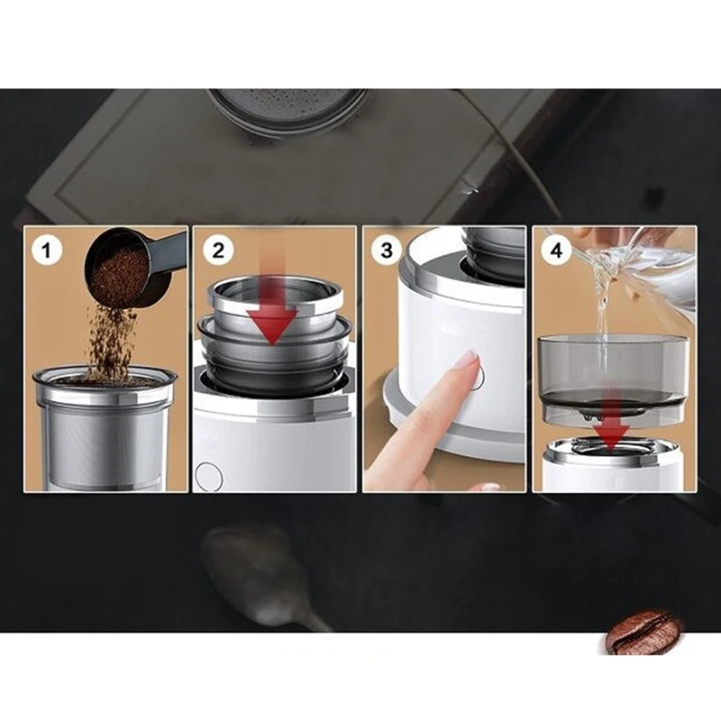 반자동 미니 커피 머신, 수동 드립 커피 브루잉 장비, 푸드 프로세서 커피 연마기