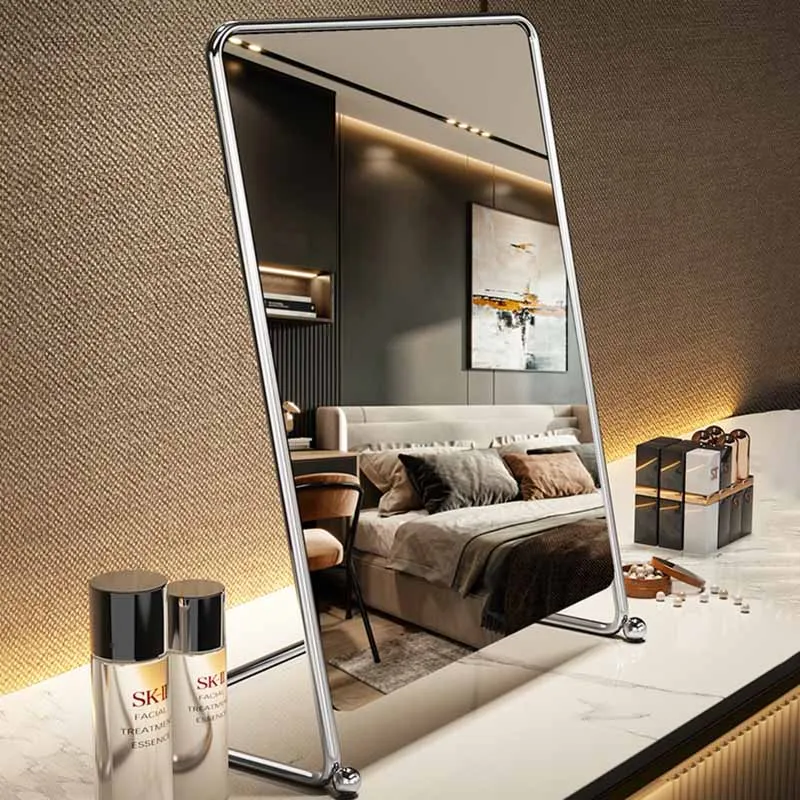 

Standing Bedroom Makeup Mirror Design Nightstand Korean Vanity Mirror Girls Creative Espejo Cuerpo Entero Decor Accesories Home