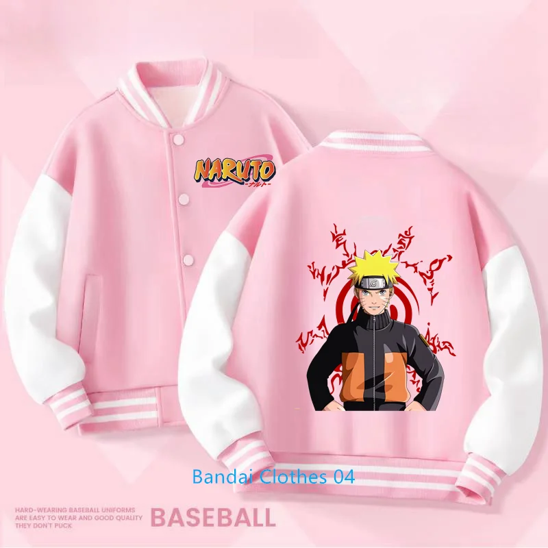 2025 Naruto Fashion Jackets for Girls Spring Autumn Teen Kids Cartoon Princess Hoodies Children's Baseball Uniform Sports Tops