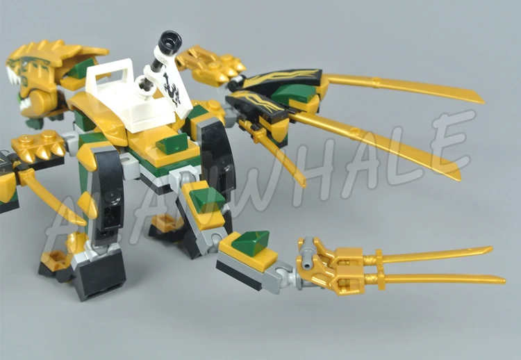 188 pièces Shinobi Legacy Le Dragon d'Or Ailes articulées Tir à l'arc caché 11160 Jouets de construction compatibles avec le modèle