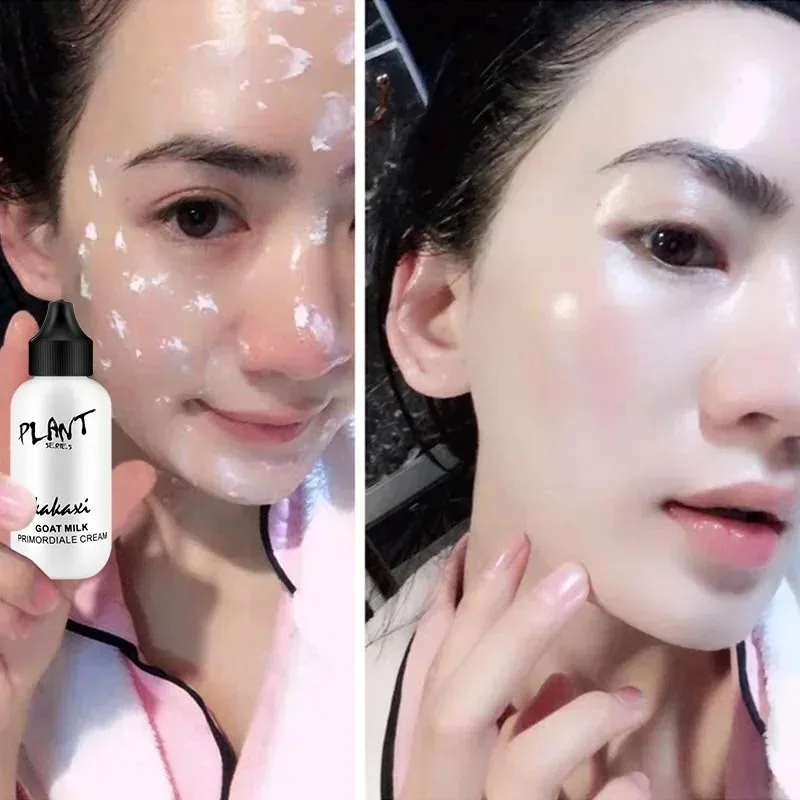 Crème de fond de teint liquide au lait de chèvre, 50ml, hydratant, contrôle du sébum, correcteur mat, cosmétiques, couverture imperméable, crème de Base contre l'acné, maquillage