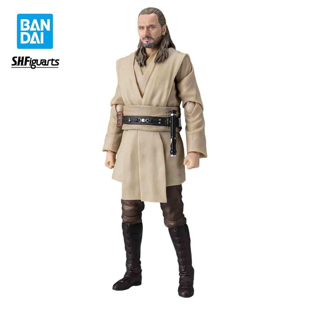 

Оригинальный BANDAI SHF, Звездные войны, эпизод I, фантомная угроза, Квай-Гон, джинн, ПВХ Аниме фигурки, фигурки, модели, игрушки