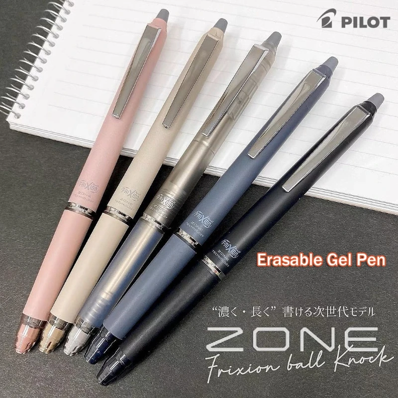 Pilot FriXion Ball Knock Zone Erasable Gel Pens,Thermo-Erasable Ink for Smooth Writing Refillable,Ideal for Notes,Planners,Study