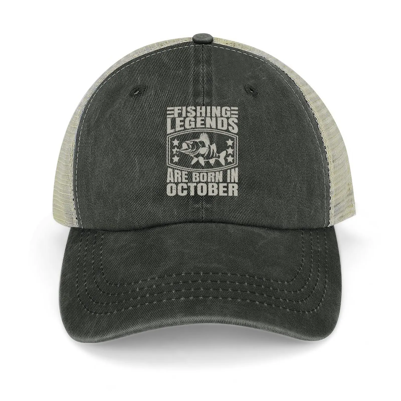 

Perch Fishing Legends Are Born In October Baseball Cap Uv Protection Solar Hat Hat Beach Ball Cap black Designer Man Women's