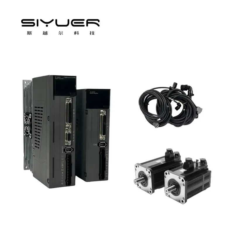 for Siyuer 30A Absolute Servo Drive Motor 220V 400W 750W 1000W High Precision for CNC Machine Tool Lathe Complete Set