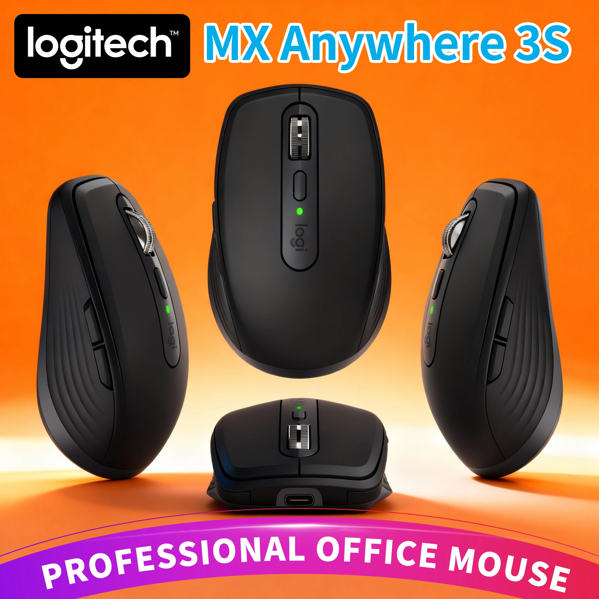 

Компактная мышь Logitech MX Anywhere 3S, эргономичный дизайн, перезаряжаемая, с быстрым прокруткой для портативных ПК Mac