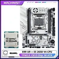 Juego de placa base X99 U9 MACHINIST X99 opcional LGA2011-3 Xeon E5 2650 V4 CPU compatible con memoria TPM2.0 DDR4 NVME M.2 USB 3,0