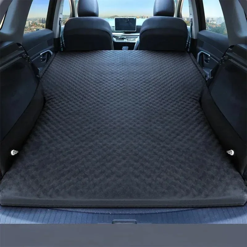 New For SUV Trunk Travel Air Cushion Inflatable Air Mattress Outdoor Camping Inflatable Special Suede Fabric Car Travel Bed