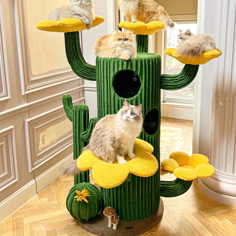 

Cactus cat climbing frame cat nest super large green plant fabric upgrade