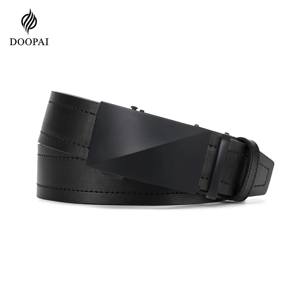 

Men's Fashionable Leather Belt Men's High-quality Leather Belt Business Automatic Buckle Ratchet Belt Randomly Adjustable