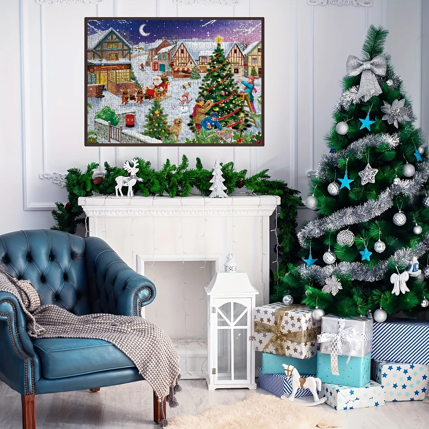 ตัวต่อรูปทรงบ้านเห็ด 1,000 ชิ้น เหมาะสำหรับผู้ใหญ่และครอบครัว - แผ่นหนาไร้รอยต่อ ทนต่อการขีดข่วน พร้อมกล่องพกพา