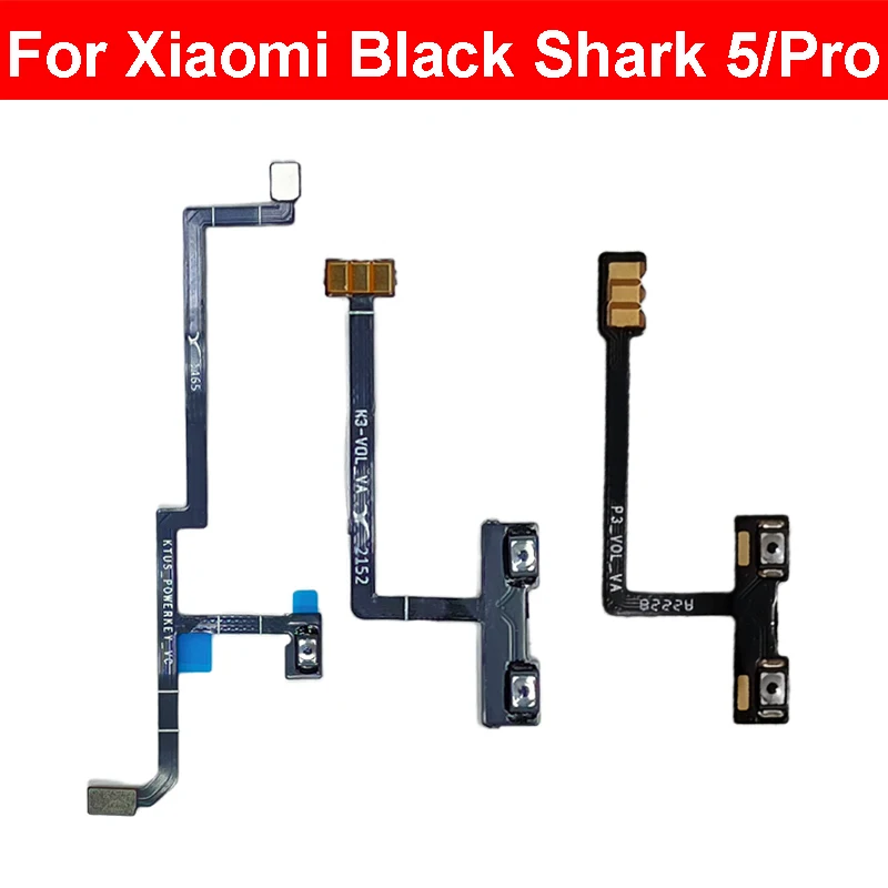 On / Off Power Volume Side Button Flex Cable For Xiaomi Black Shark 5 / 5 Pro Power Volume Key Flex Ribbon Repair Spare Parts