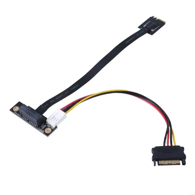 U2JE M.2 NGFF A+E 270 Degree to PCIe 1X Adapter, External 12V Power Interfaces for Enhances Compatibility