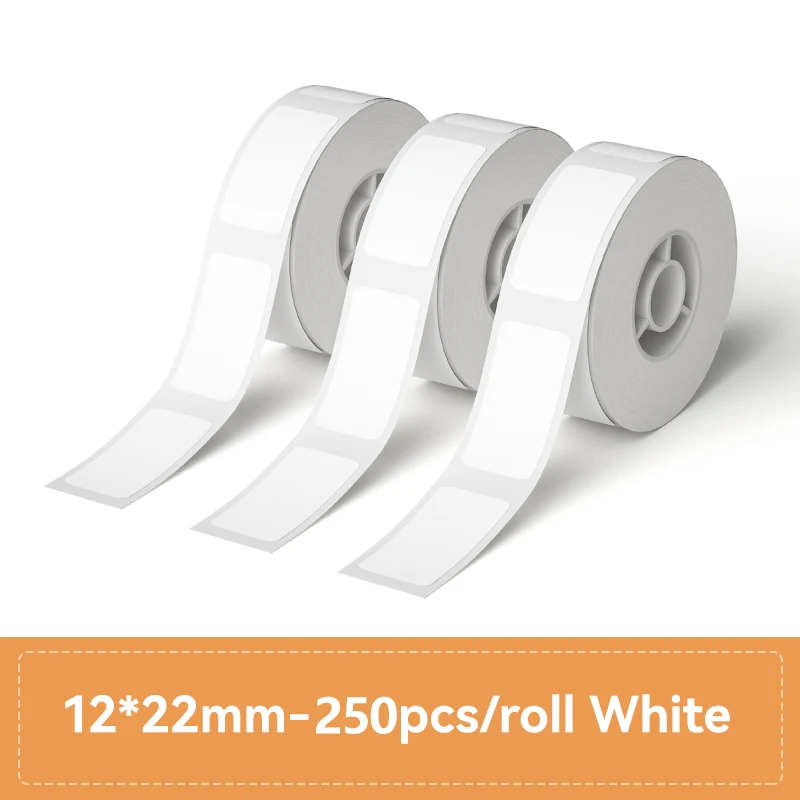 3 rollen/set Niimbot thermisch etiketpapier, waterdicht, krasbestendig, geschikt voor D110, D11, D101, H1, H1S smart-etiketprinters.