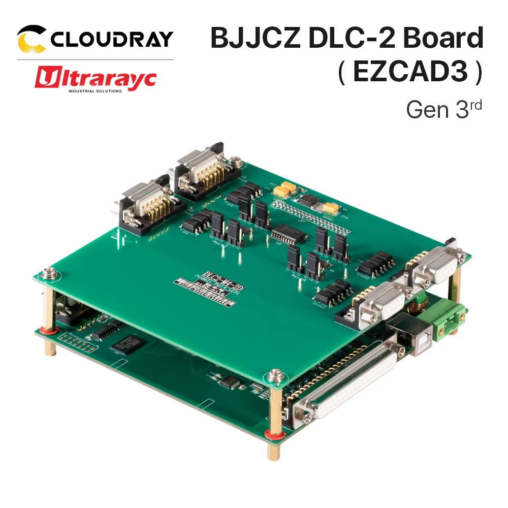 Ultrarayc-Placa de Control de DLC2-M4-2D JCZ, tablero estándar de cuatro ejes con función de grabado de longitud profunda 2.5D EZCAD3 para máquina de marcado