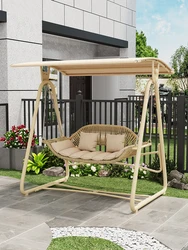 Garden Outdoor Swing  Hanging Chair  Rocking  Indoor Household Balcony Sun Protection  Leisure Double