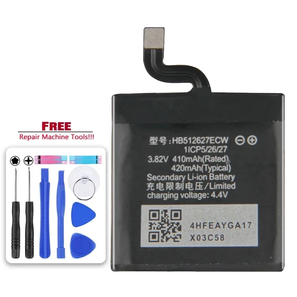 

Kikiss HB512627ECW+ (Watch-GT) 420mAh Battery for Huawei Watch GT 46MM FTN-B19 Bateria Batteries