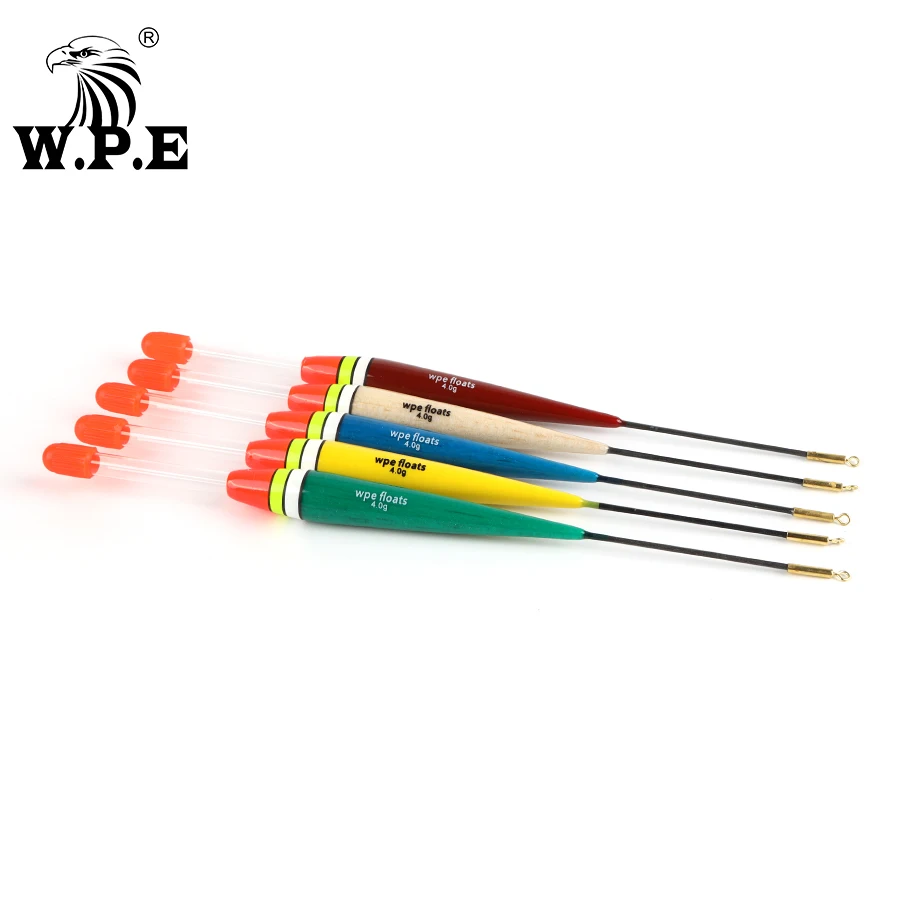 

W.P.E Fishing Float 5pcs/pack 4g/5g Barguzinsky Fir Float 20cm-23cm Vertical Buoy Float Carp Fishing Tackle with free Lightstick